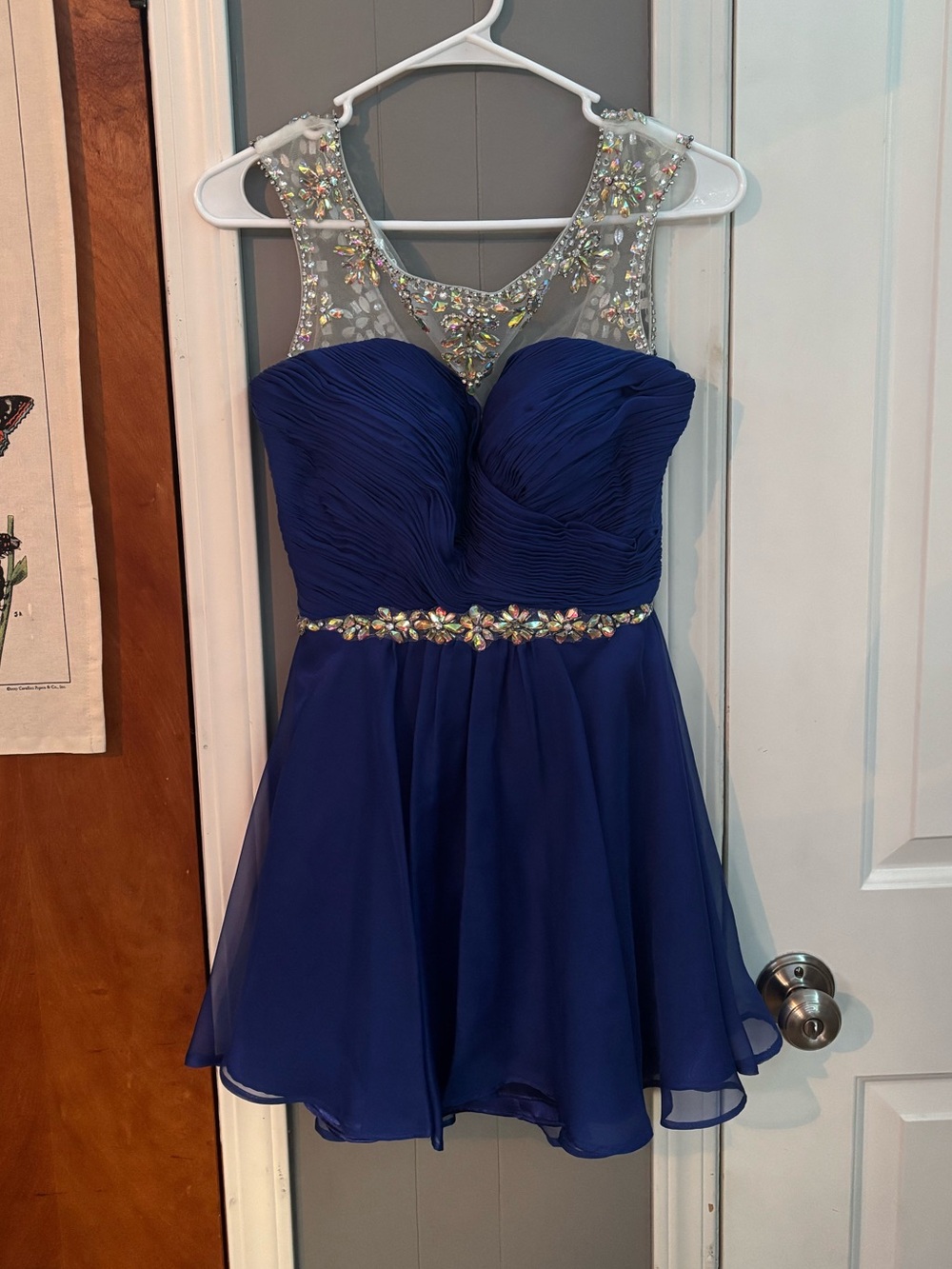 Royal Blue Mini Homecoming Dress